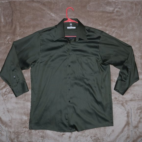 Geoffrey Beene Other - Geoffrey Beene Sateen Button Up Dress Shirt - Long Sleeve Wrinkle Free